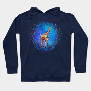 Dare to be Rare, Rattle the Stars Inspirational Giraffe, Neurodivergence Hoodie